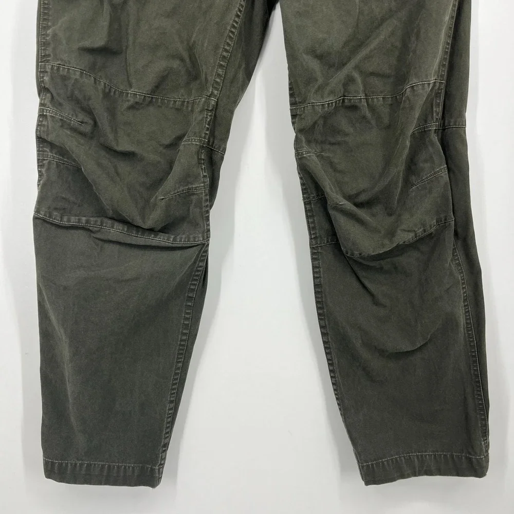 Nautica Cargo Pants Men's Size‎ 32 Olive Green Belted Cotton Pockets Vtg 90s